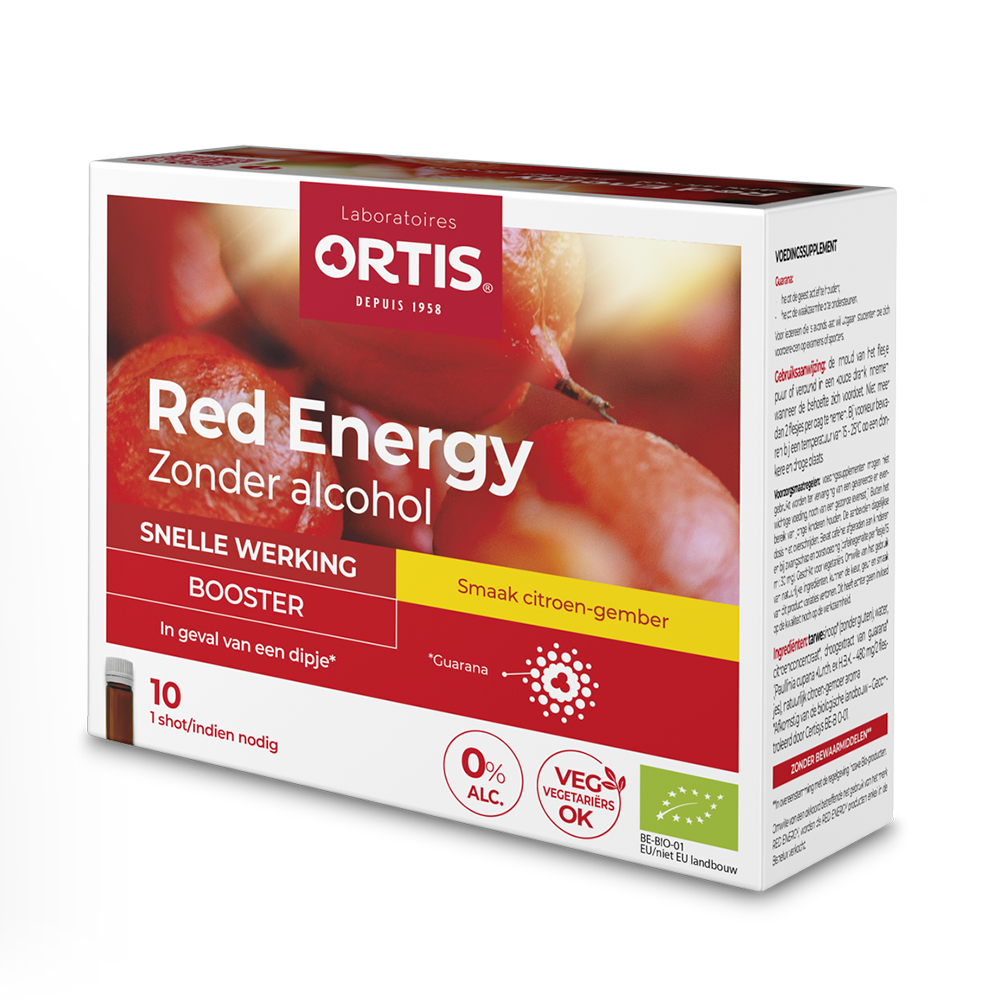 Ortis Red energy citron/gingembre bio 10x15ml PL33/176